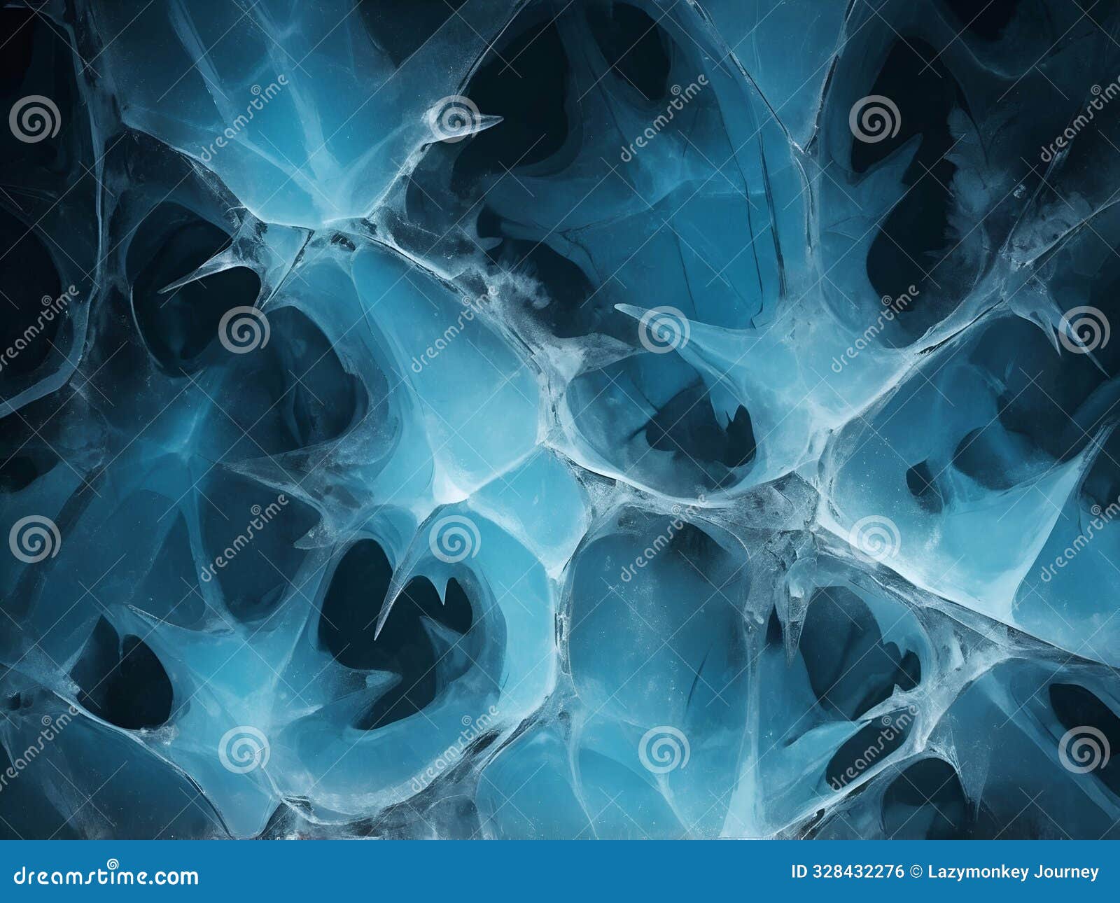 abstract horror glowing ice winter soft blur background cracks grunge texture