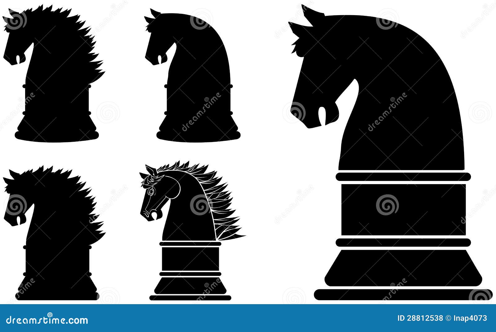 Imagens vetoriais Horse chess piece