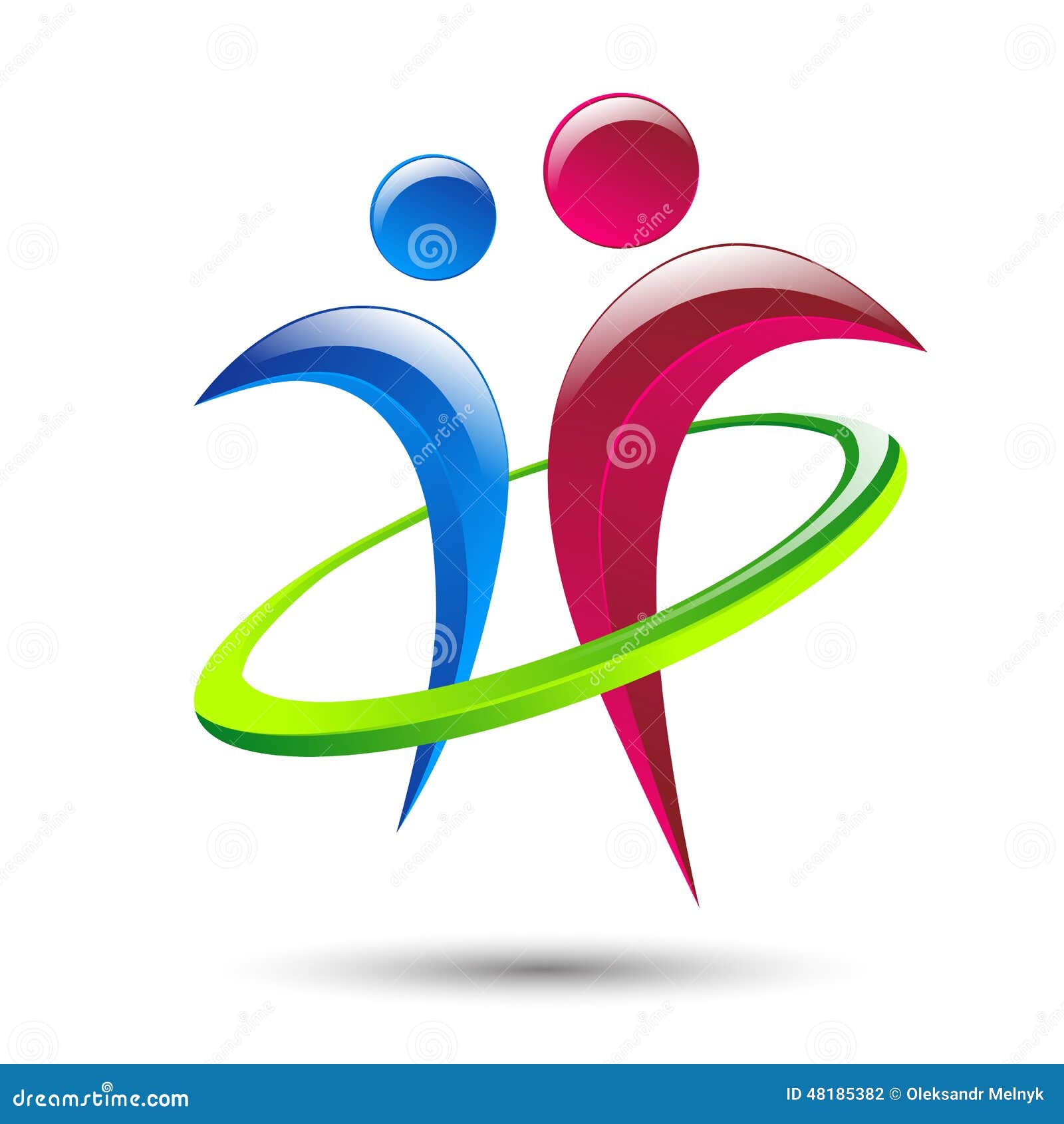 Download Abstract Human Figures Vector Logo Template Stock Vector - Image: 48185382