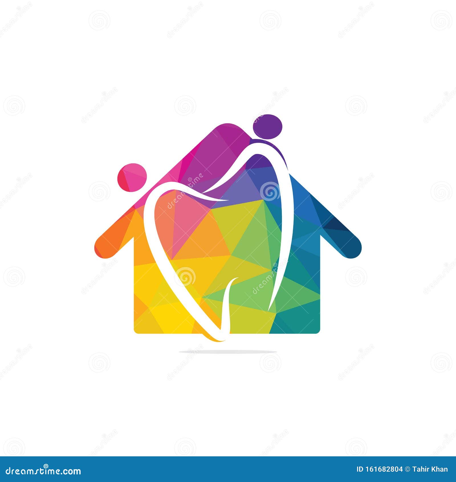 Family Home Dental Medical Clinic Logo Design. Stock Vector ...