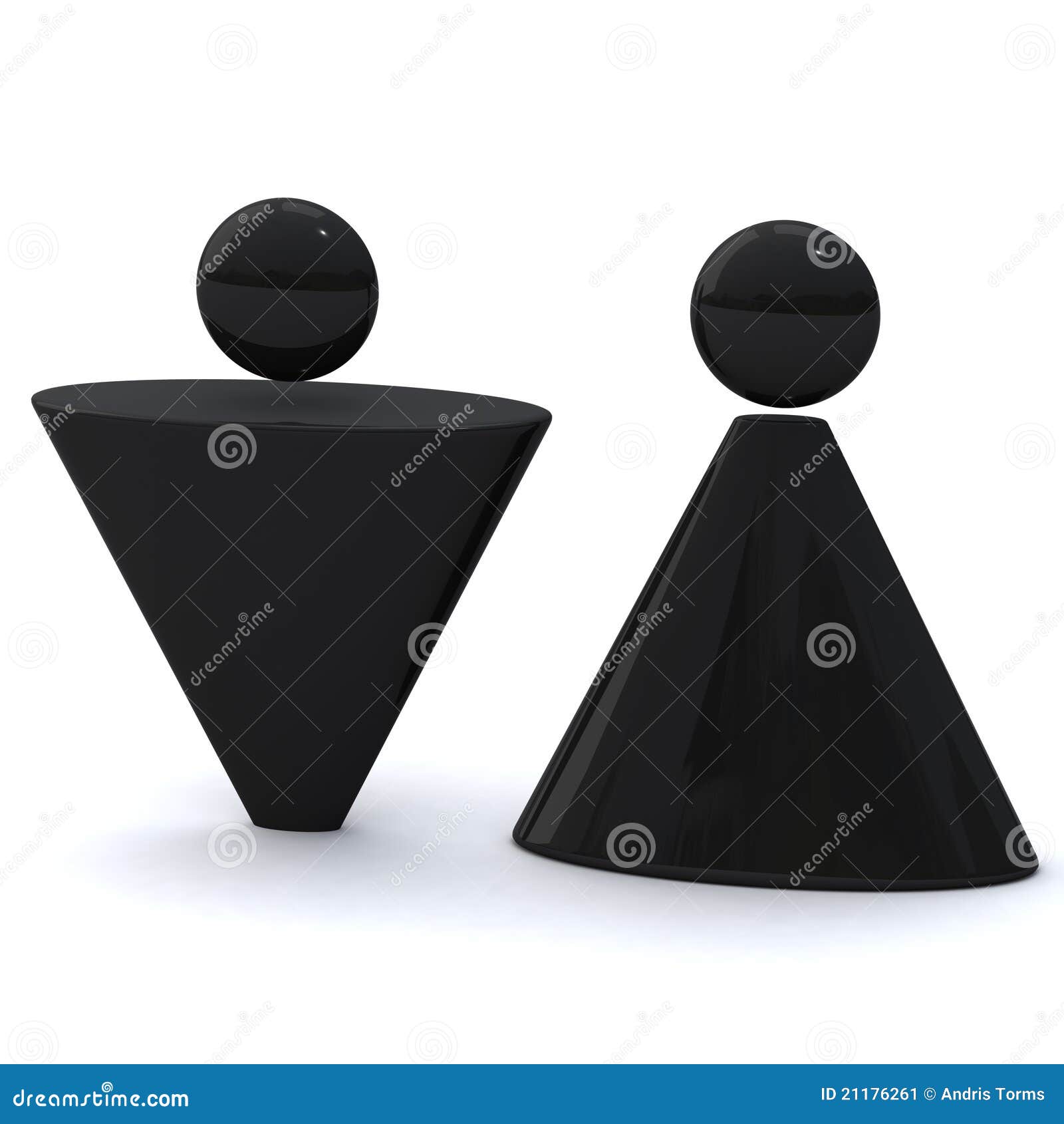 Abstract Icon Men Women 3d Stock Illustration