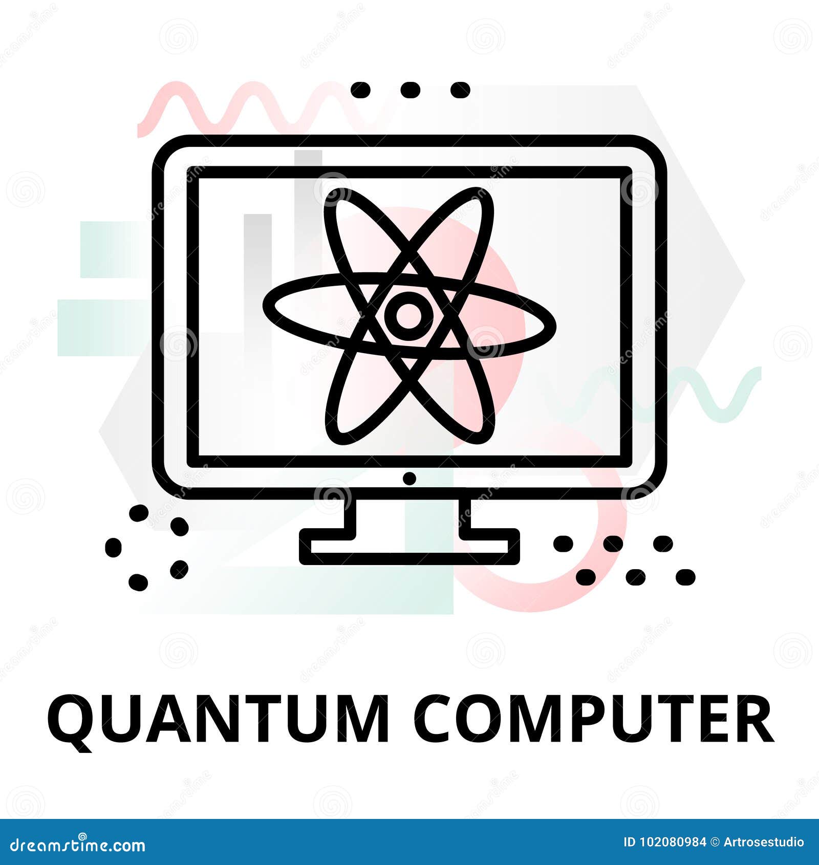 abstract icon of quantum computer