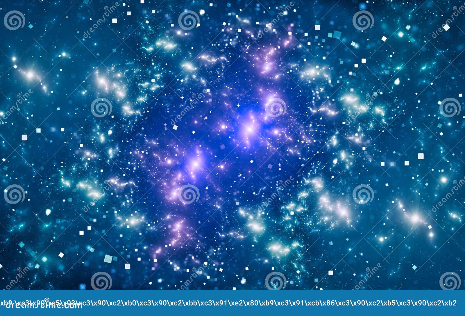 abstract  background image fantastic outer space with many colorful stars, nebulae, bright quasars in the background