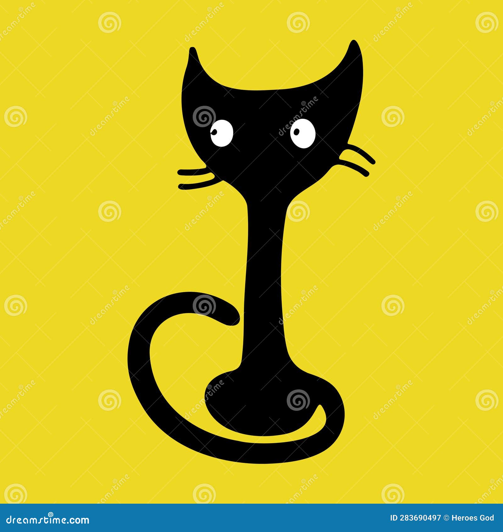 Abstract Illustration of a Cartoon Cat Being Silent Stock Vector Illustration of cartoon