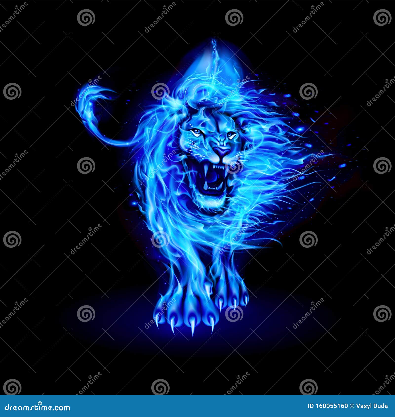 Blue Flame Lion Stock Illustrations – 36 Blue Flame Lion Stock  Illustrations, Vectors & Clipart - Dreamstime