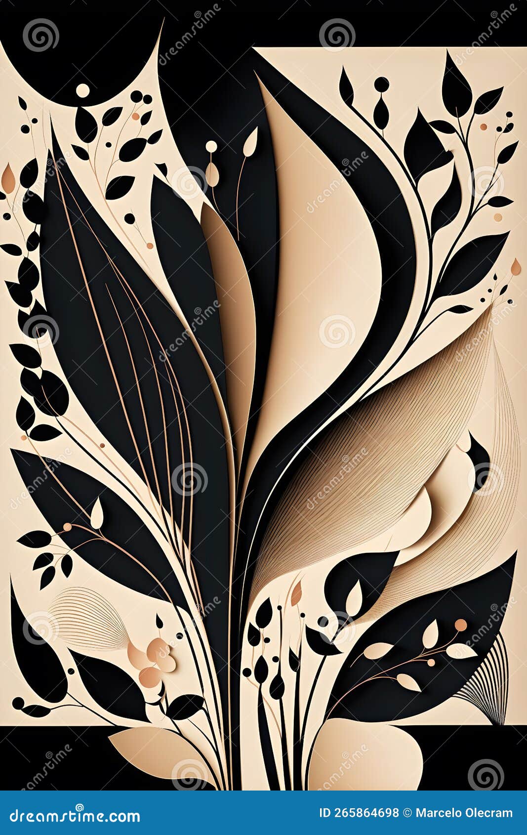 Abstract Illustration of Organic Pattern, Minimalist Forms and Muted  Colors. Avant Garde and Art Nouveau Influence Stock Illustration -  Illustration of culture, illustrative: 265864698