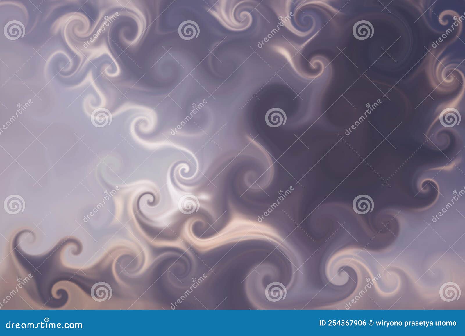 Abstract Illustration of the Shape of Clouds in the Sky Stock