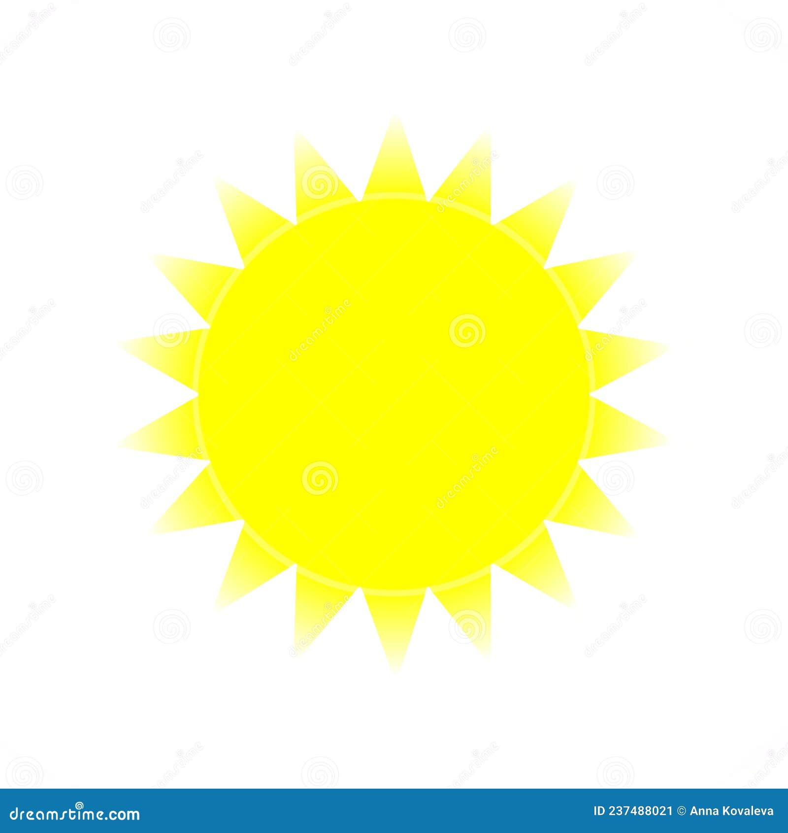 Abstract Illustration of the Sun. Schematic Representation of the Sun ...