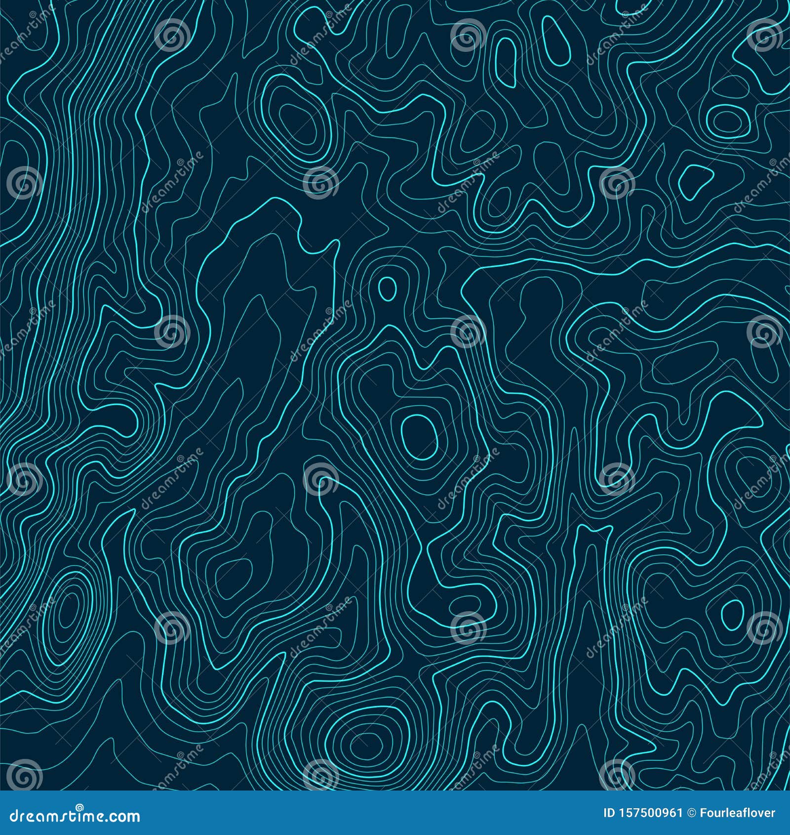 Abstract Illustration of a Topographic Map. Stock Vector Illustration