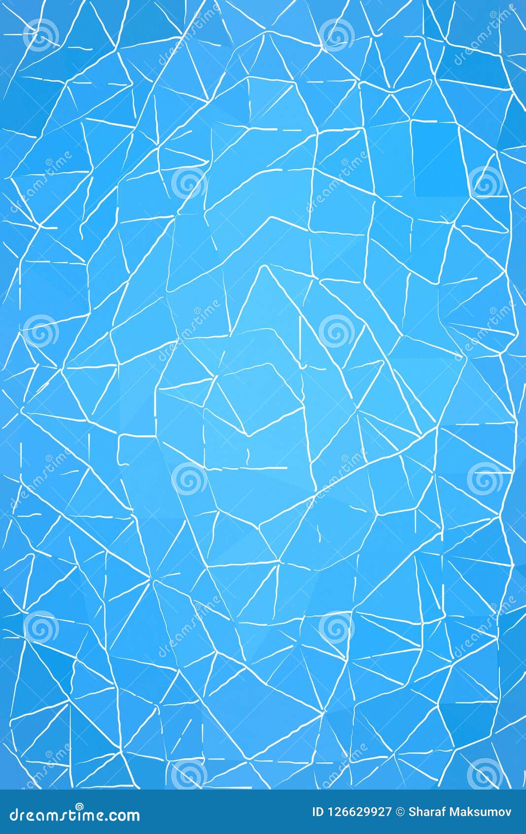 Dodger Blue Abstract Background. Geometric Vector Illustration