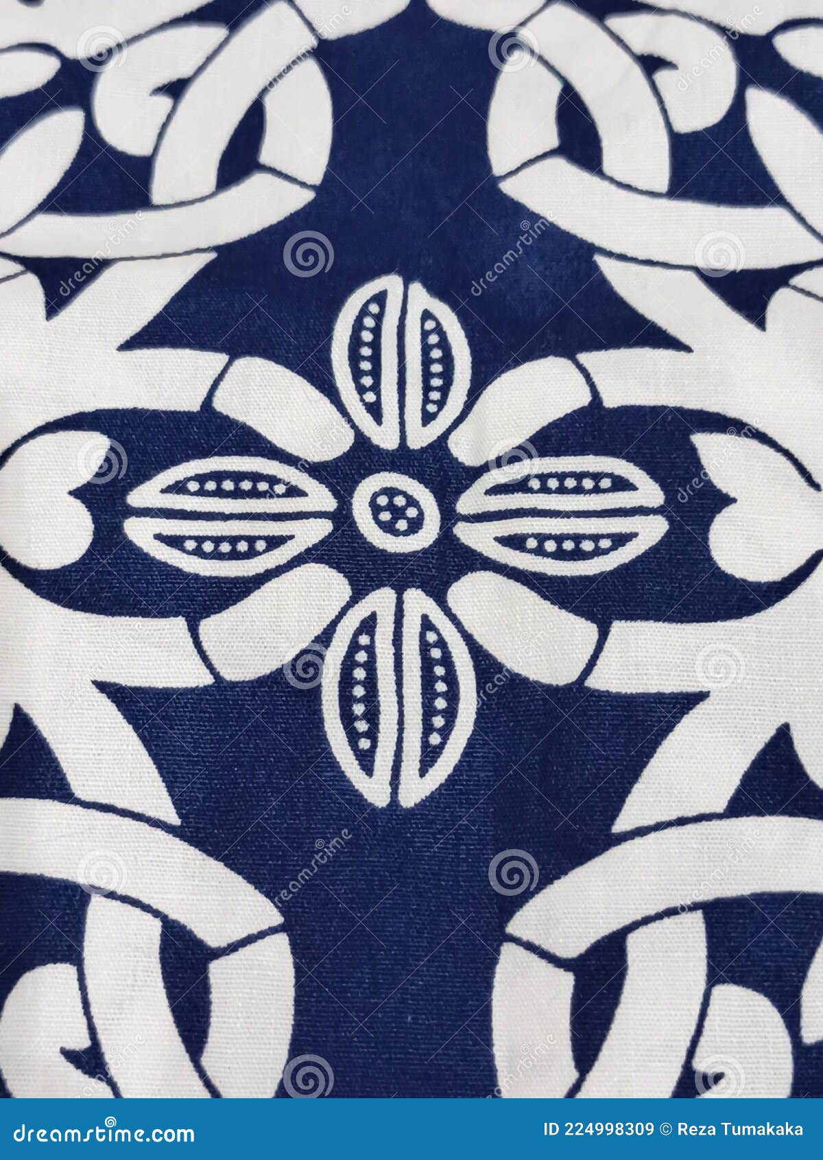 Abstract Image with Blue and White Traditional Pattern Stock Image