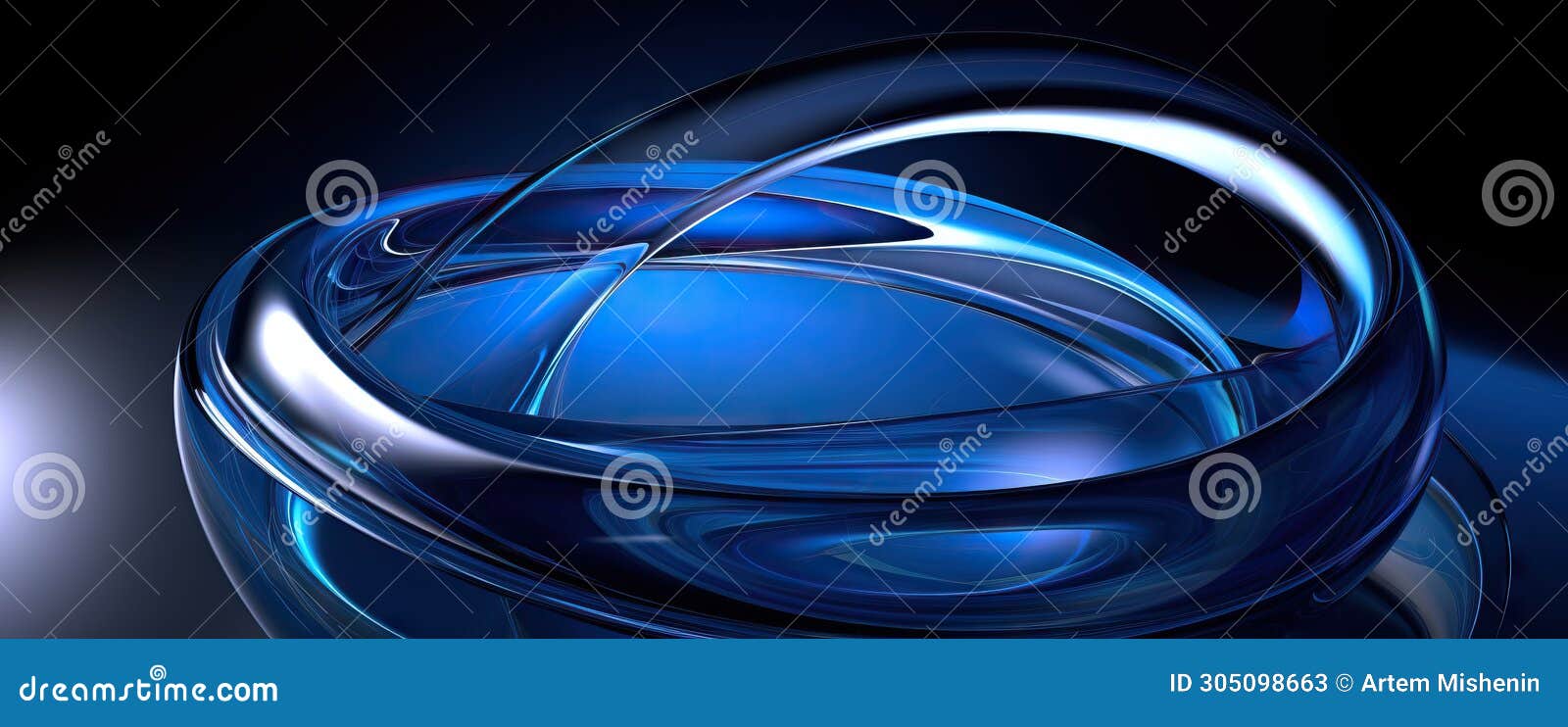 an abstract image of a circular blue object on a dark, in the style of aluminum, octane render, soft and rounded forms, contempora