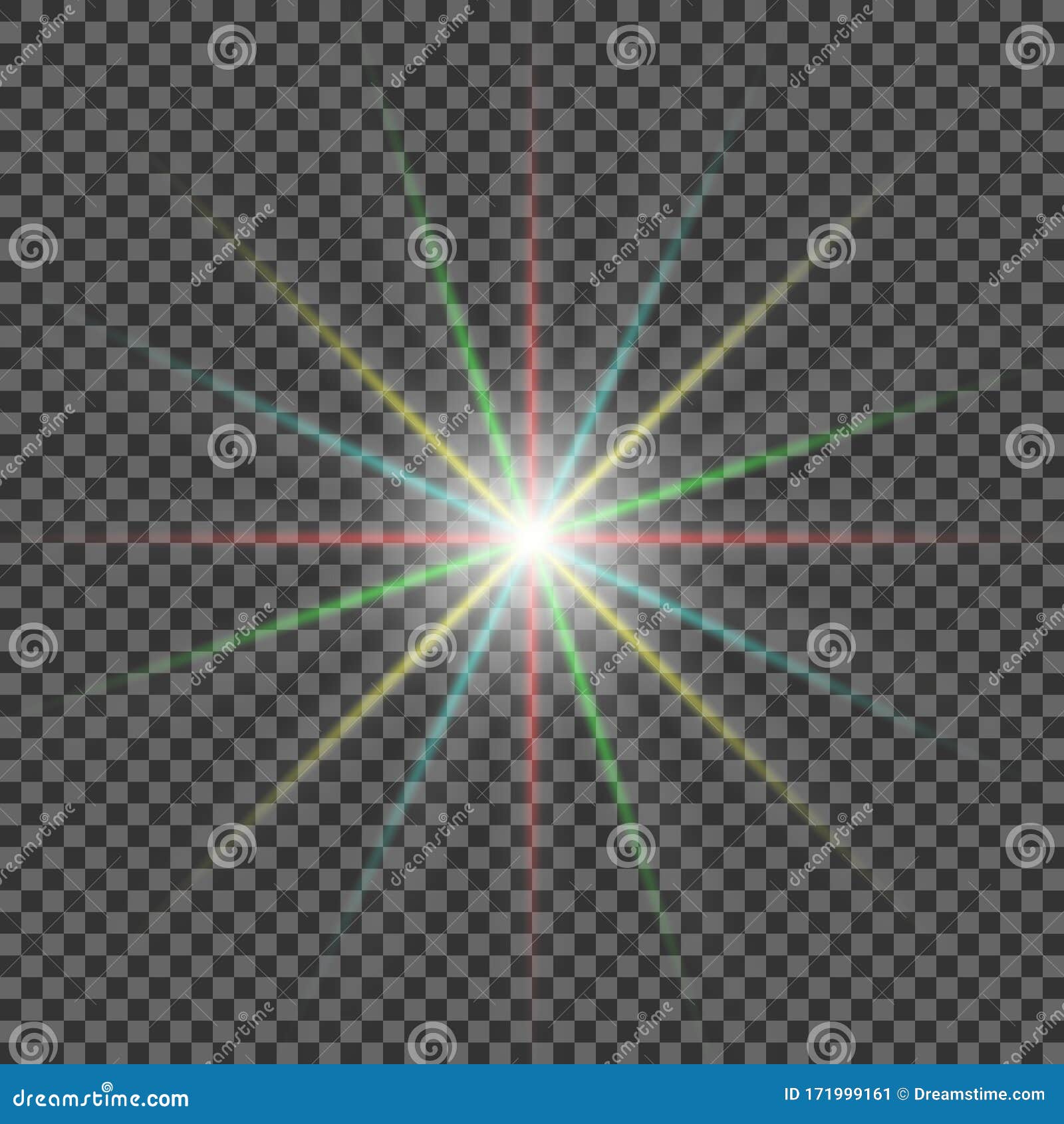 abstract image of lighting flare. set