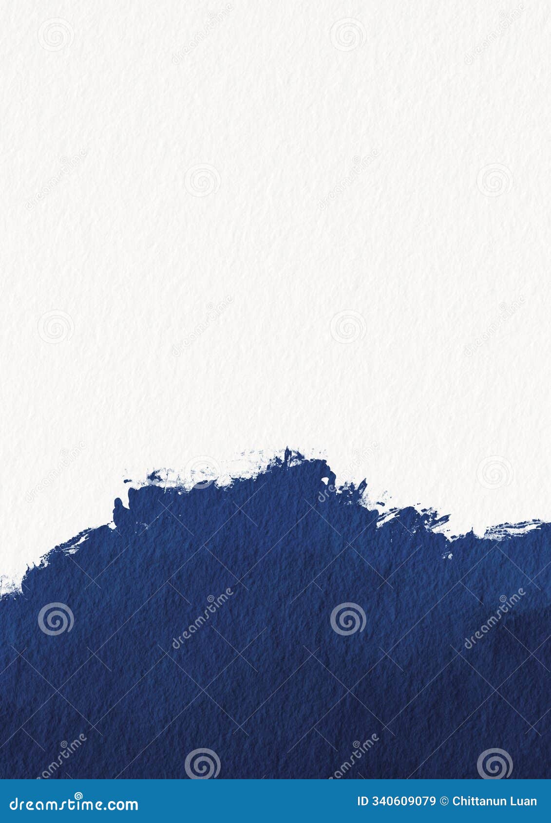 abstract indigo blue brush stroke on paper background  for decoration on night sky, marine life , aquatic and winter