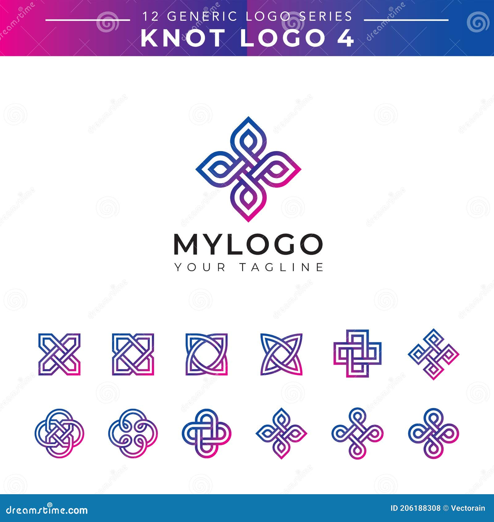 12 generic logo series: infinity knot logo template 4