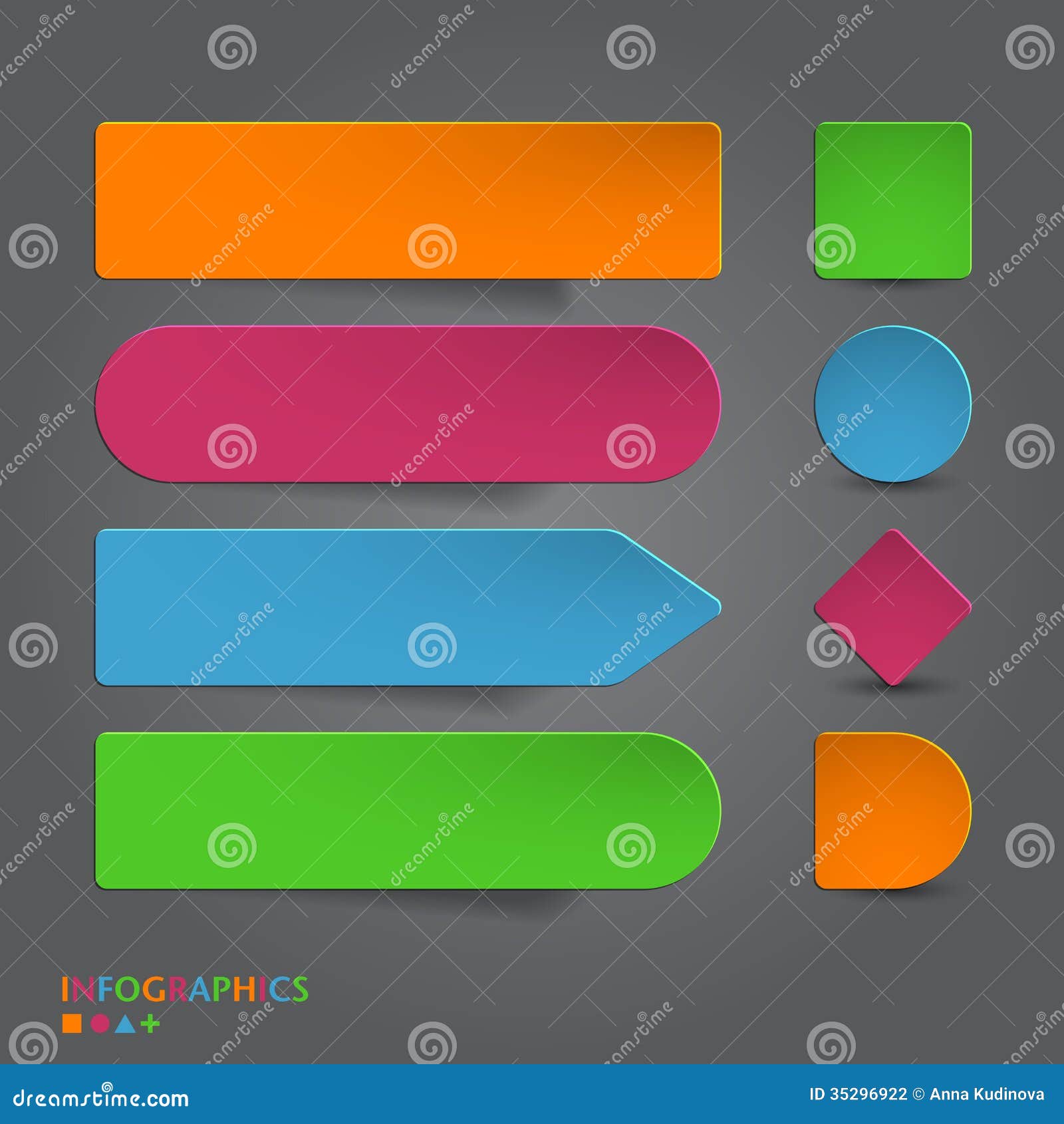 Abstract Infographics Banner, Label, Tag Designs T Stock Vector ...