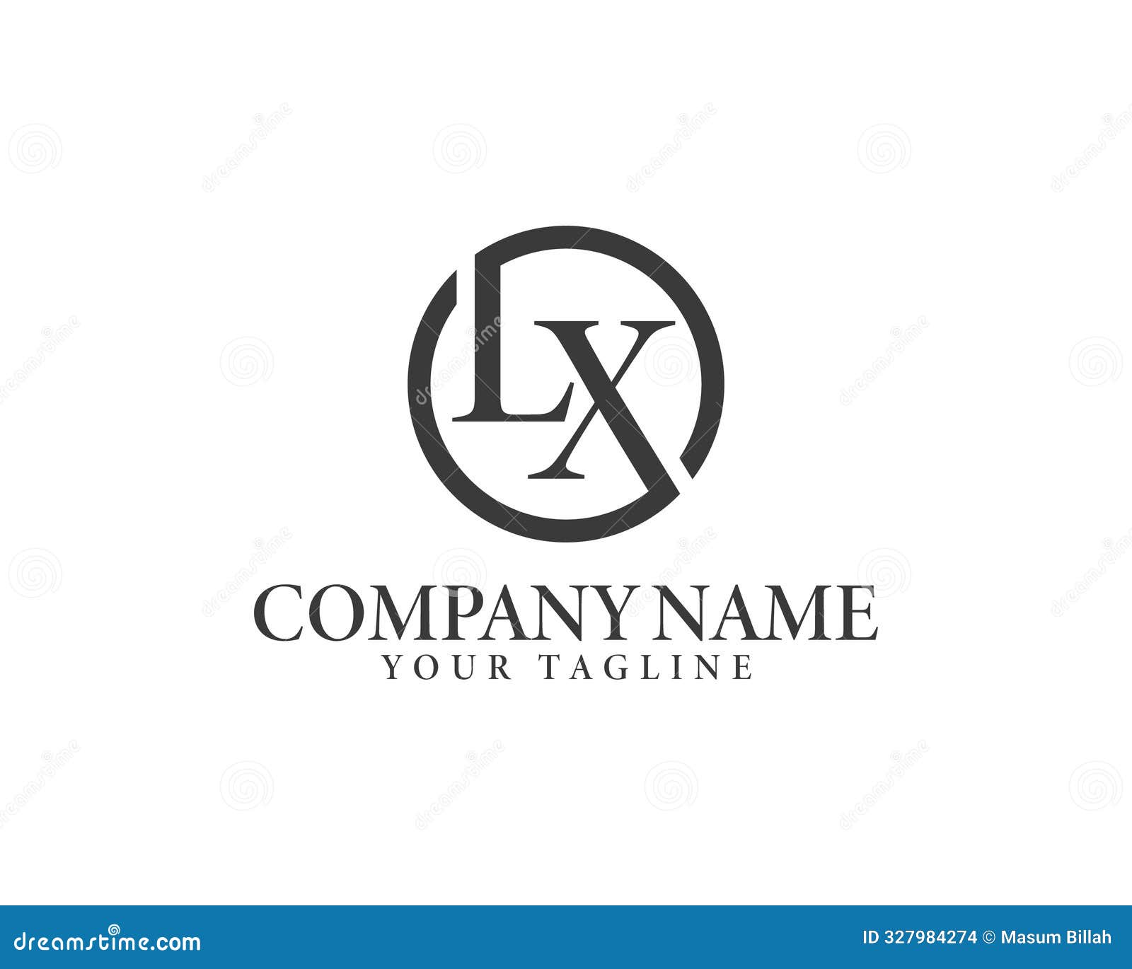 Abstract Initial Monogram Alphabet LX Logo Design. Stock Vector