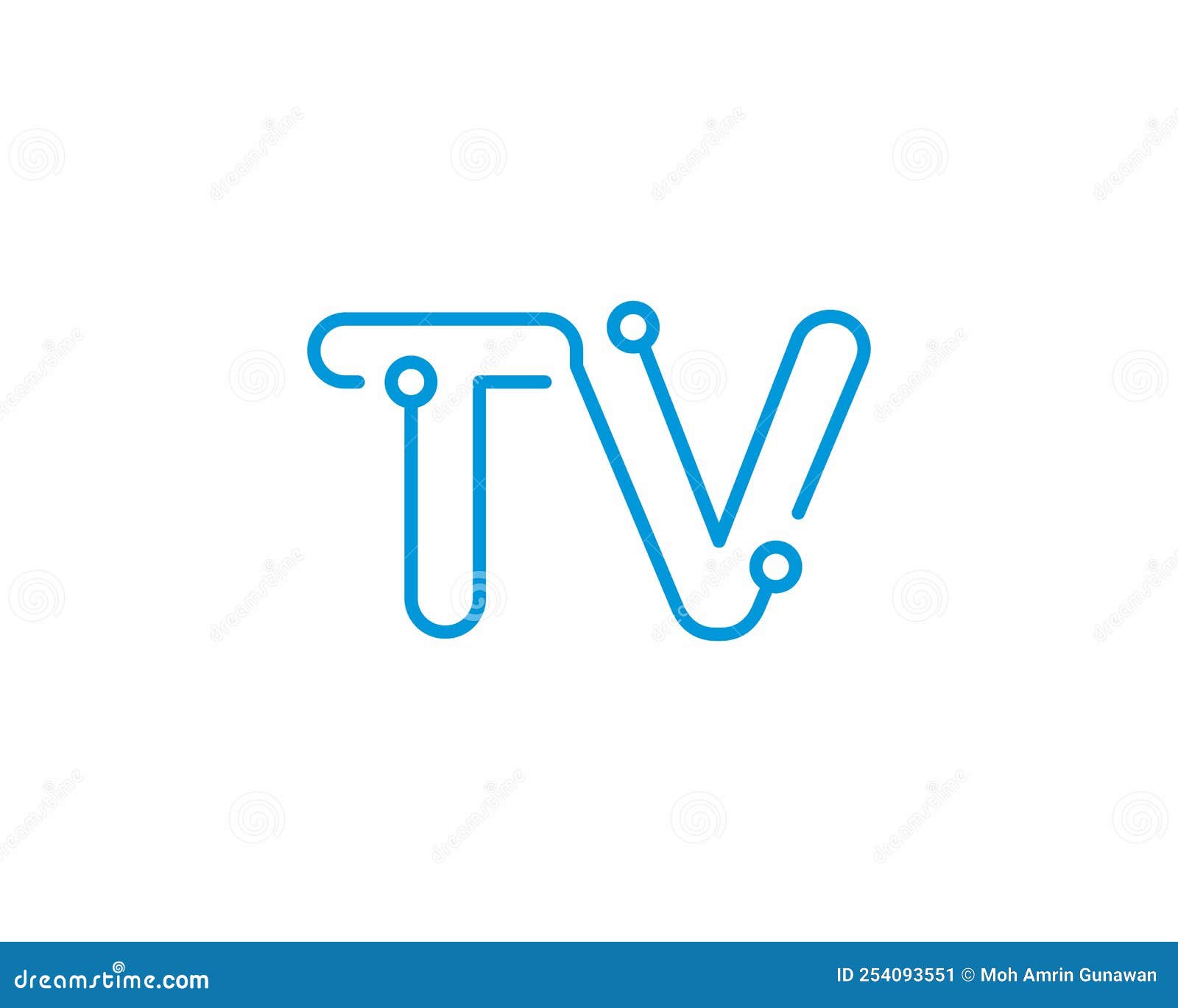 TV Letters Logo Design Vector 001 Stock Vector Illustration of logo