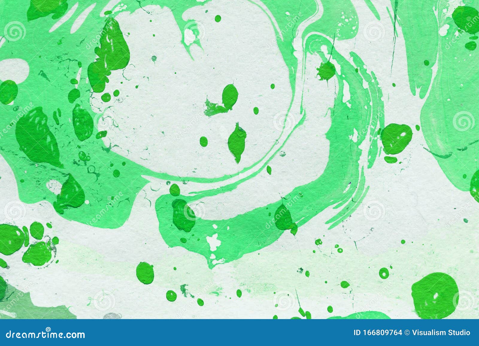 Abstract Ink Background Winter Green Marble Ink Paper Textures On