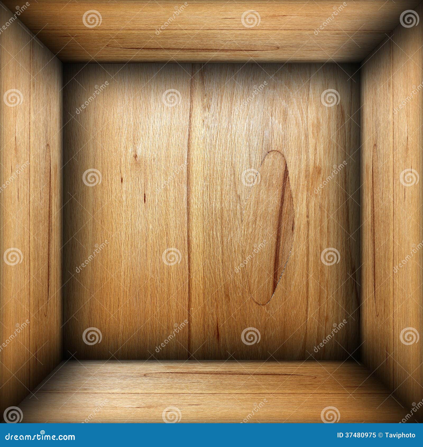 Abstract Interior Of Plywood Box Stock Illustration