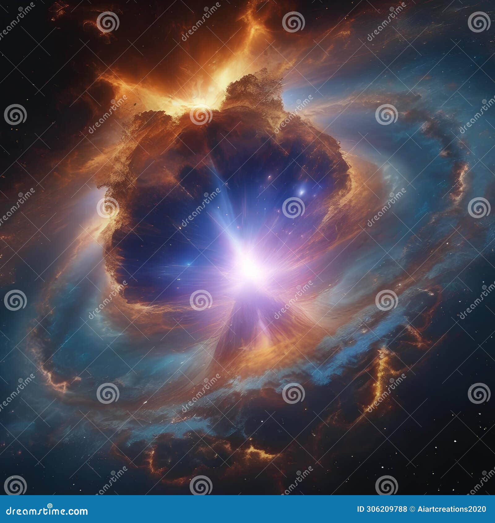 an abstract interpretation of a cosmic explosion, frozen in a moment of time, evoking awe and a sense of the infinite2