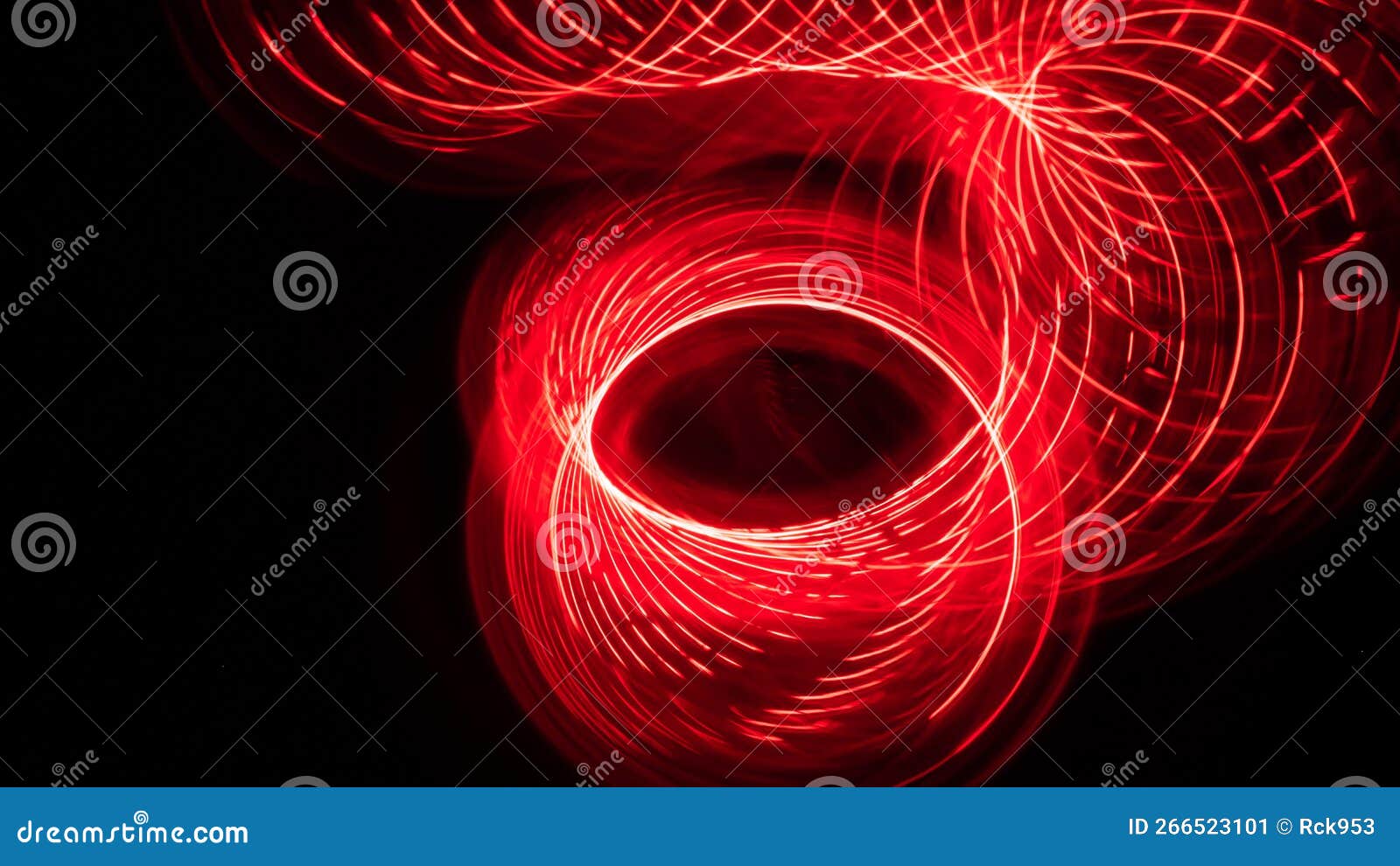 Abstract Intriguing Swirls of Color on a Black Background Stock