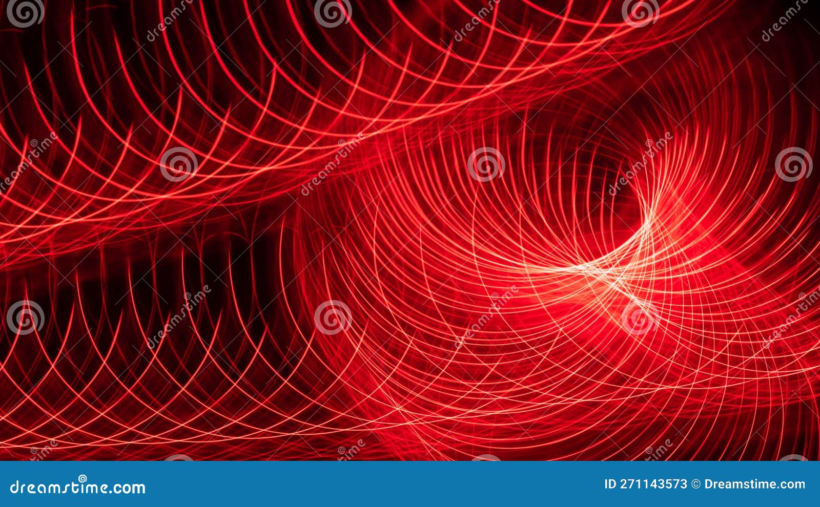 Abstract Intriguing Swirls of Color on a Black Background Stock
