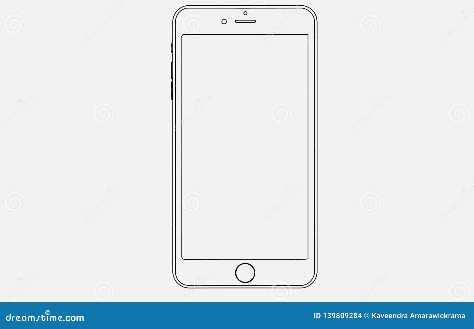 Abstract Iphone Illustration On White Stock Vector Illustration Of Business Drawn