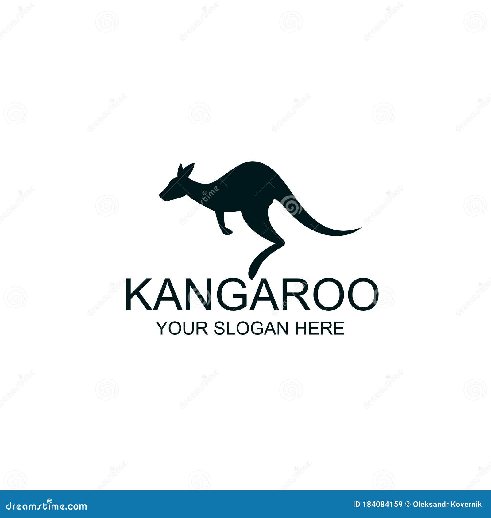 Jumping kangaroo icon stock vector. Illustration of animal 184084159