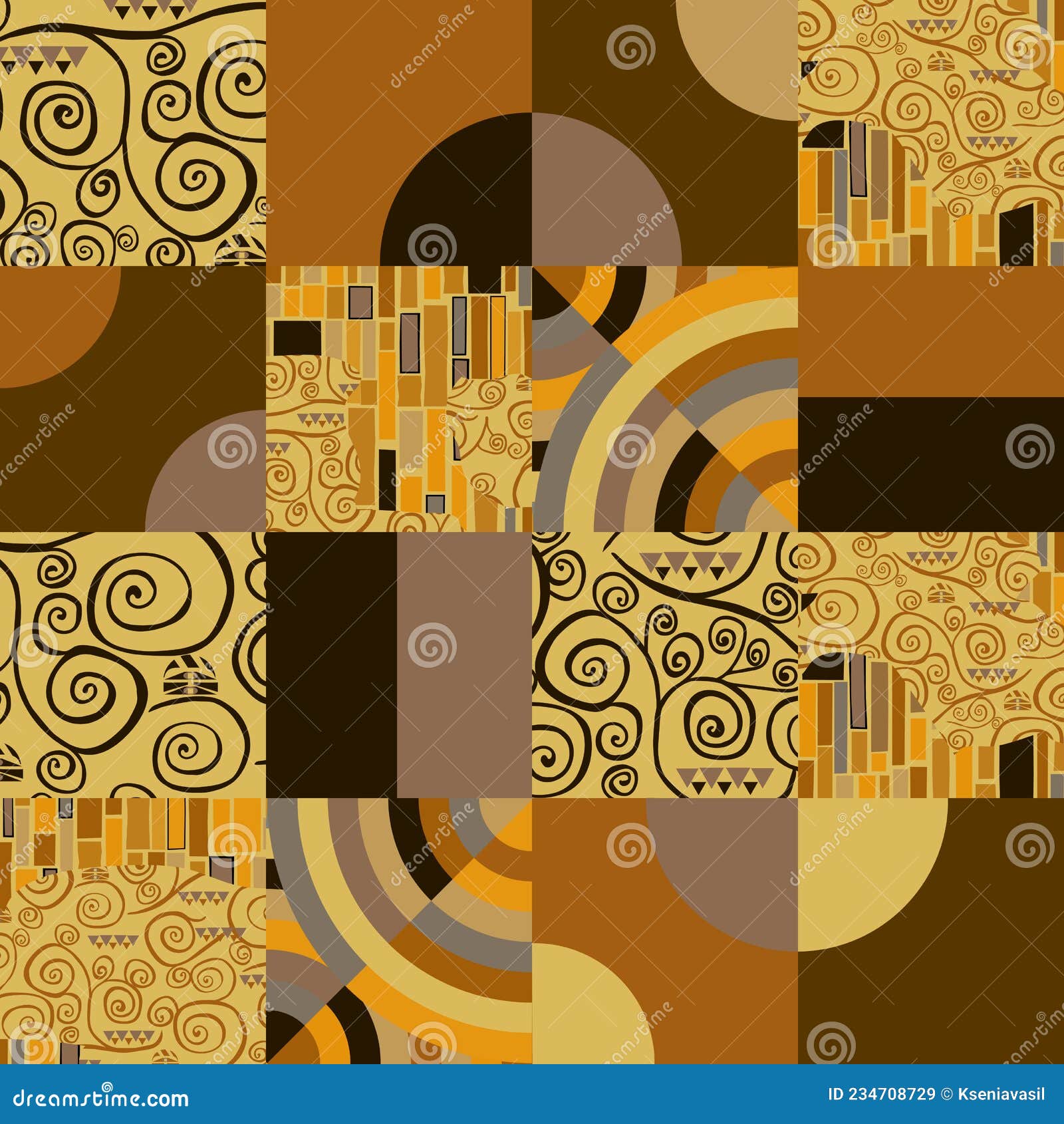 abstract klimt pattern