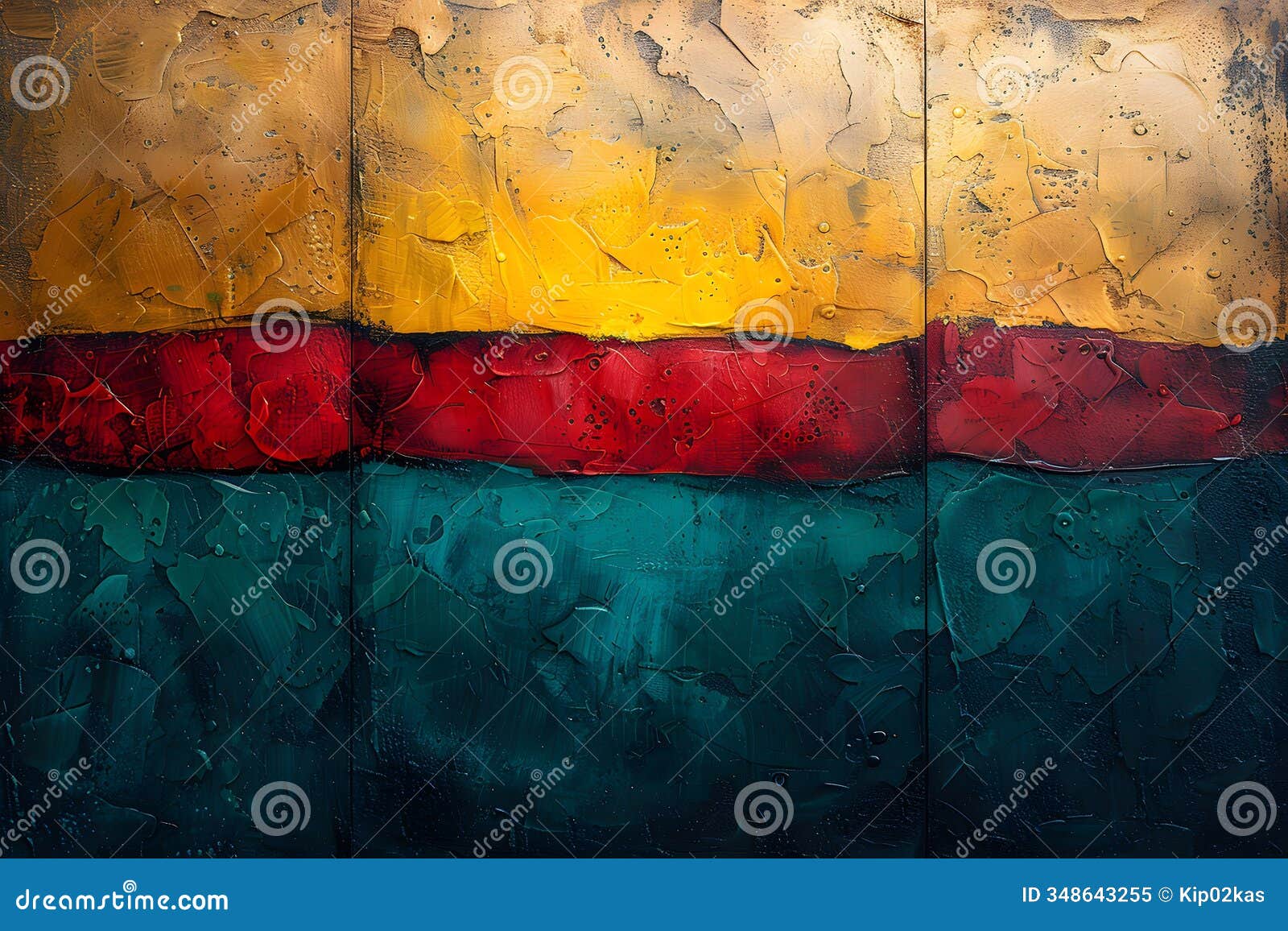 abstract landscape art with textured color blocks for interior  generative ai