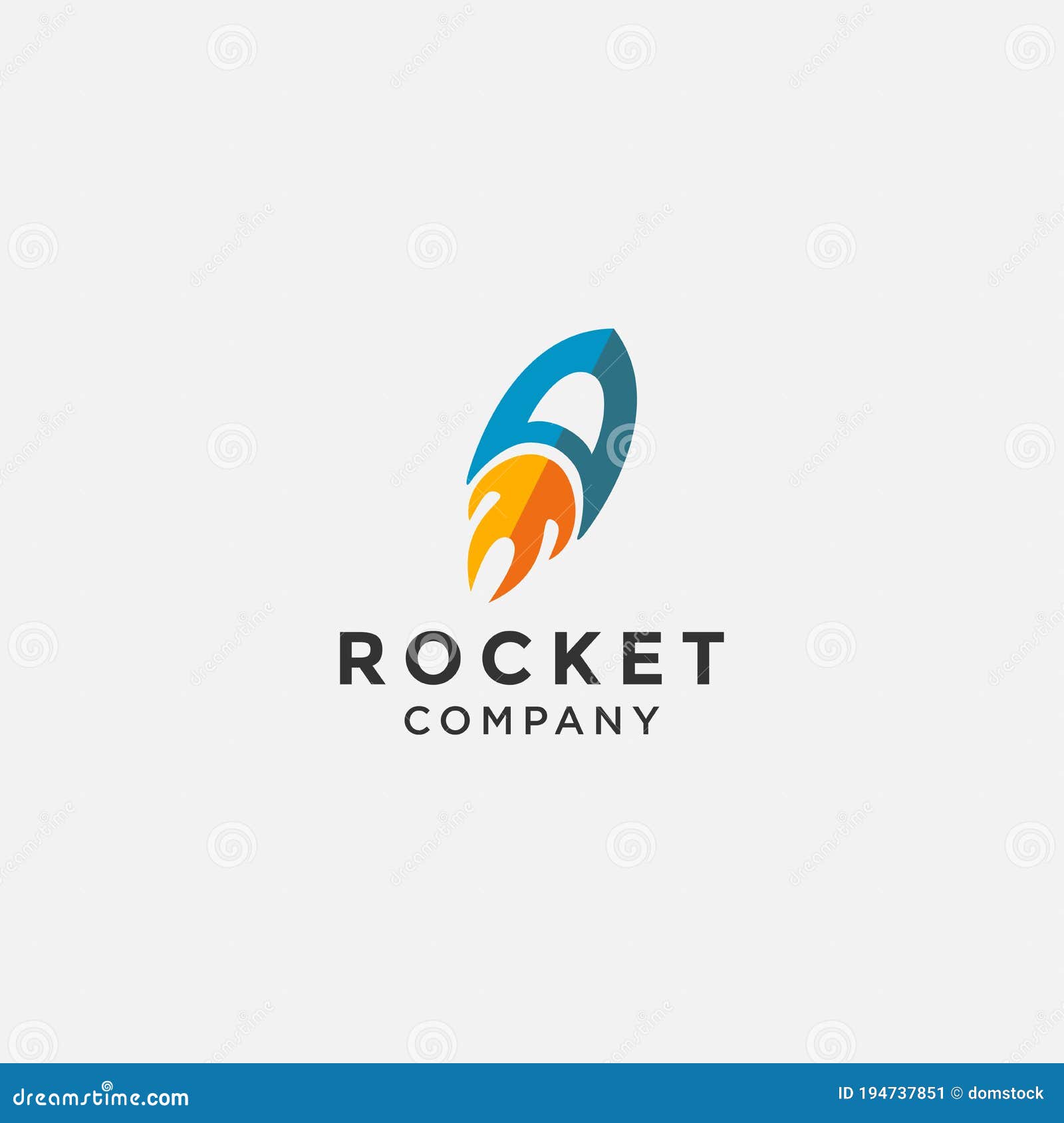 abstract launched rocket logo icon  template