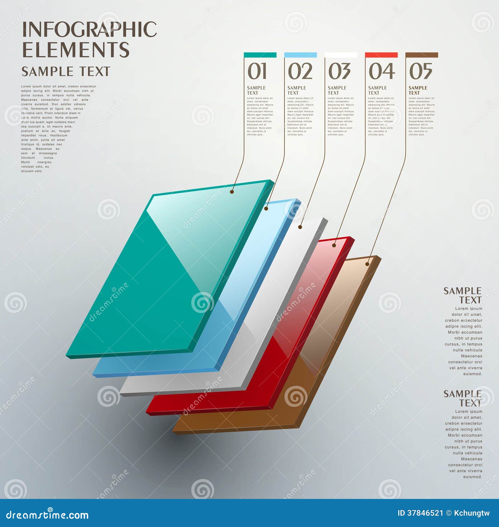 abstract layer chart infographics