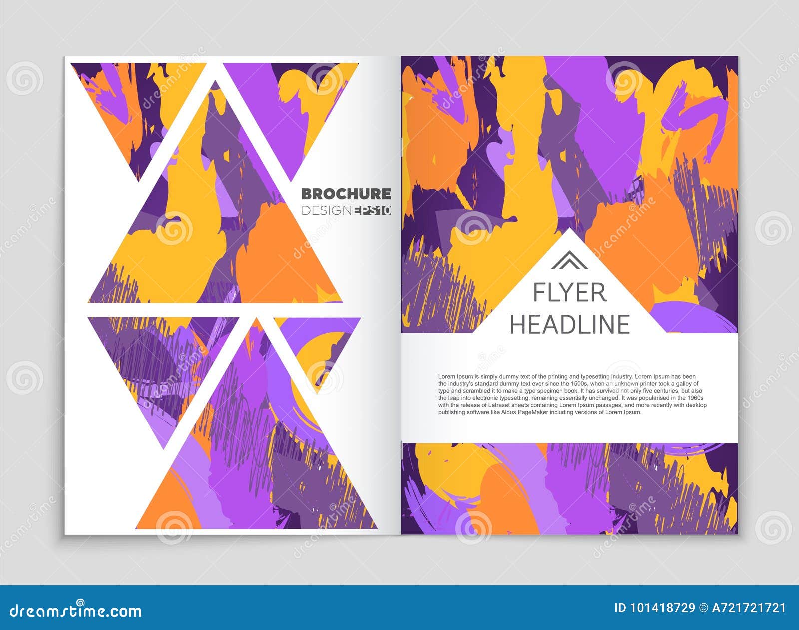 Abstract Layout Background Set For Art Template Design List