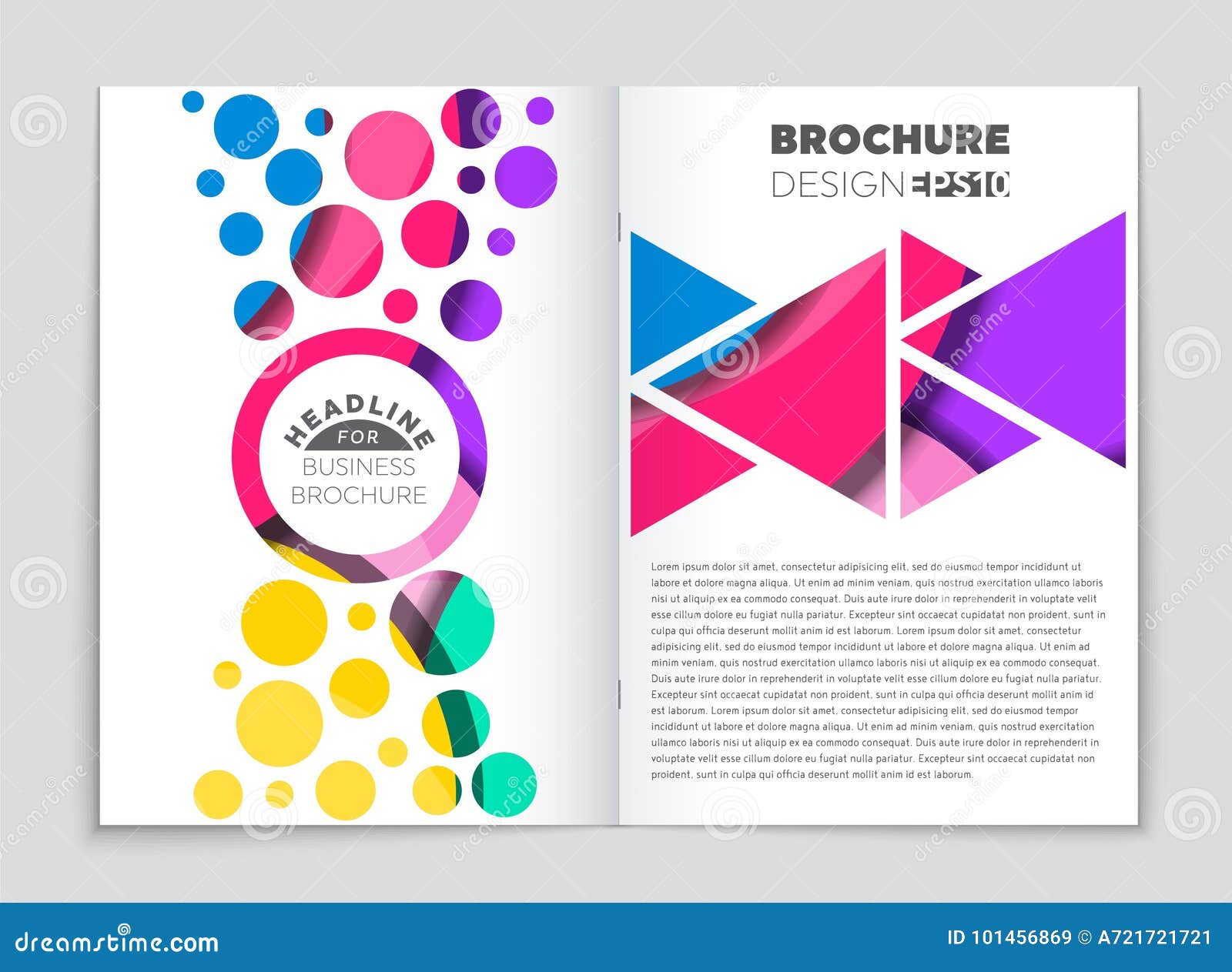 Abstract Layout Background Set For Art Template Design List