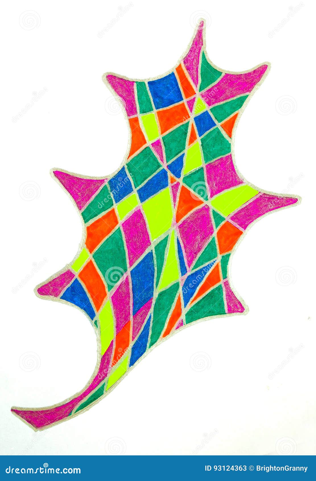 Abstract leaf drawing stock illustration. Illustration of 