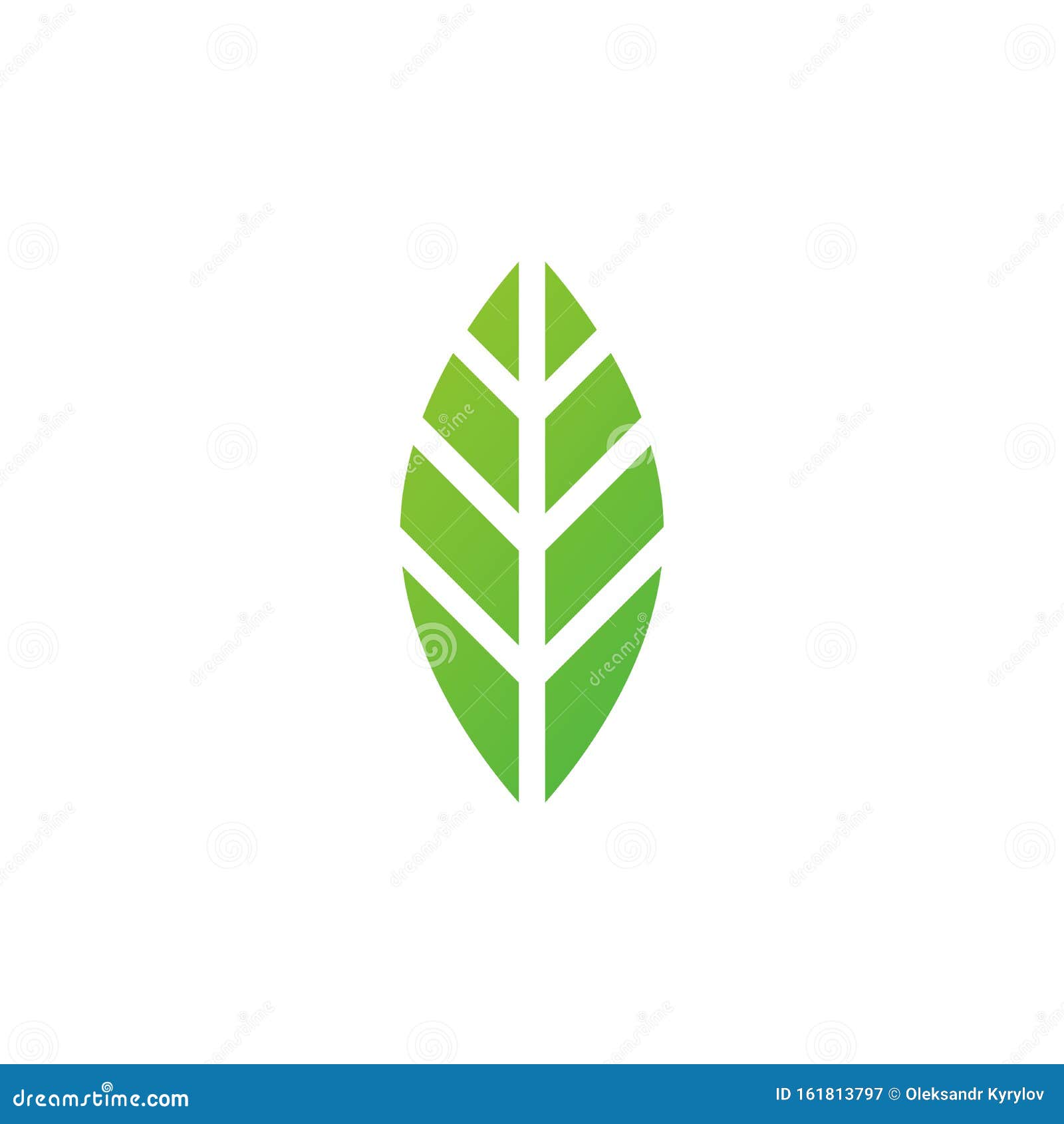 Abstract Leaf Logo Design Vector Template Linear Style. Stock Vector