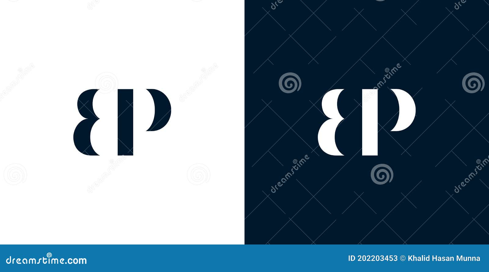Abstract letter BP logo stock illustration. Illustration of shape