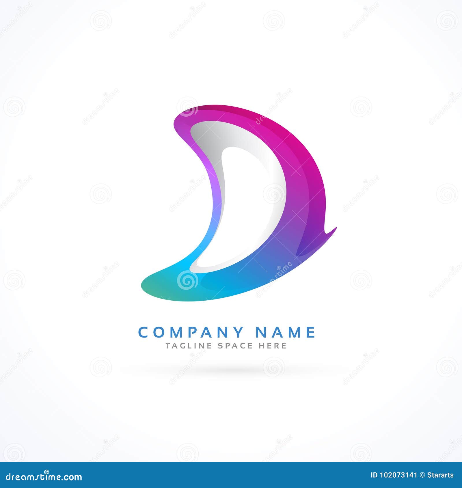 Abstract Letter D Creative Logo Stock Vector - Illustration of shapes ...