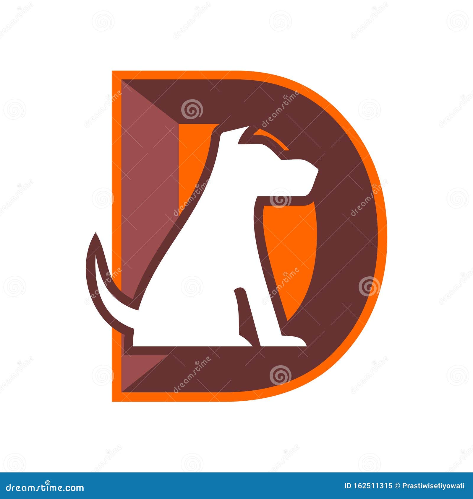 Abstract Letter D Dog Logo Icon Stock Vector - Illustration of cartoon