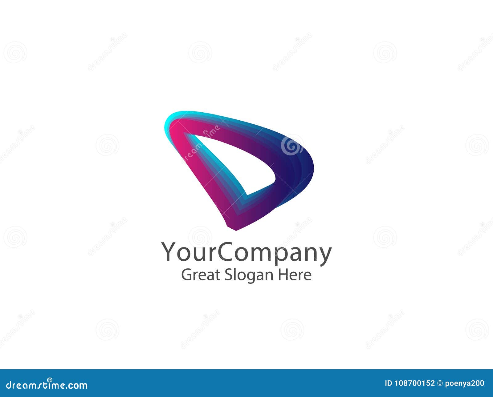 Abstract Letter D Line Logo Symbol Concept Vector Illustration Stock ...