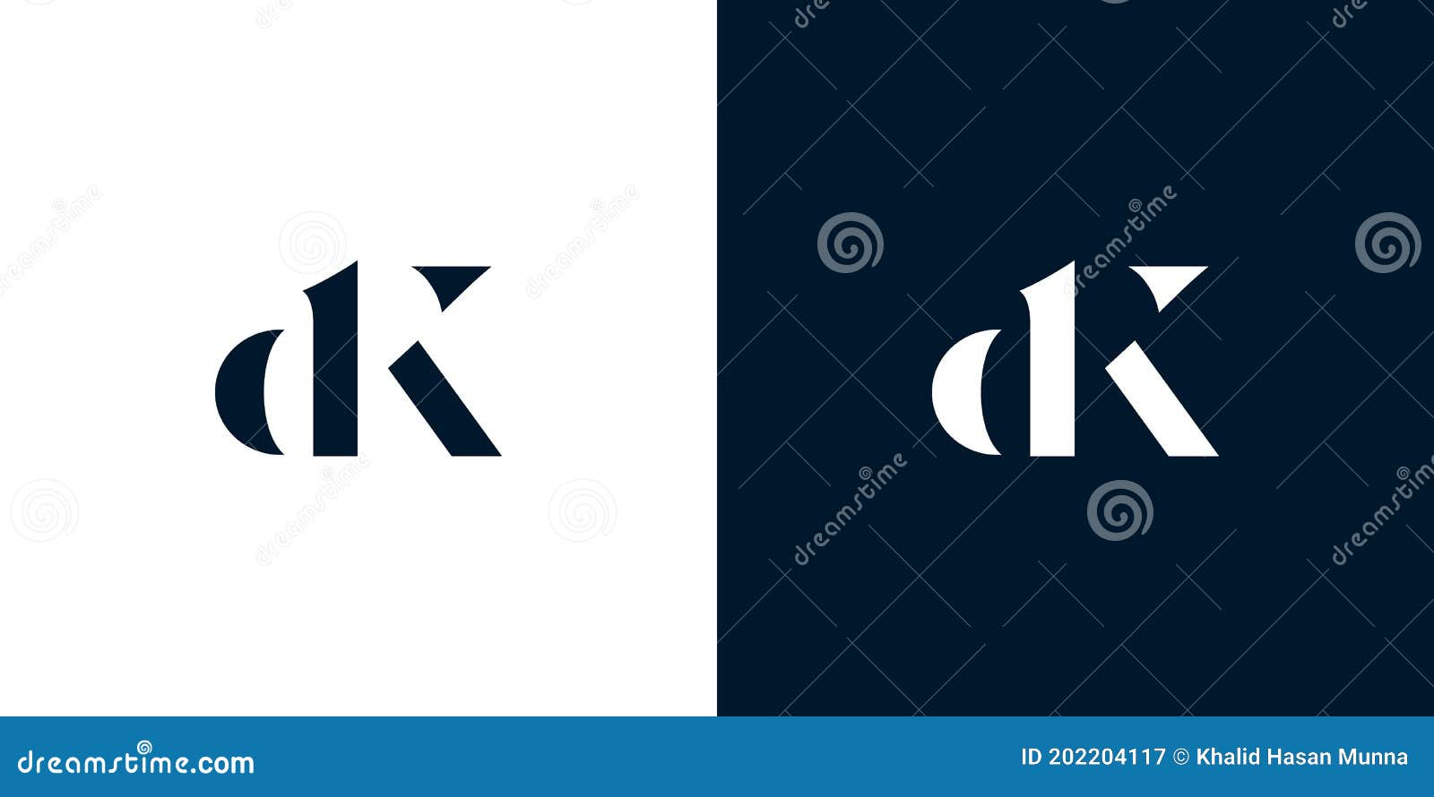 Abstract letter DK logo stock vector. Illustration of symbol - 202204117