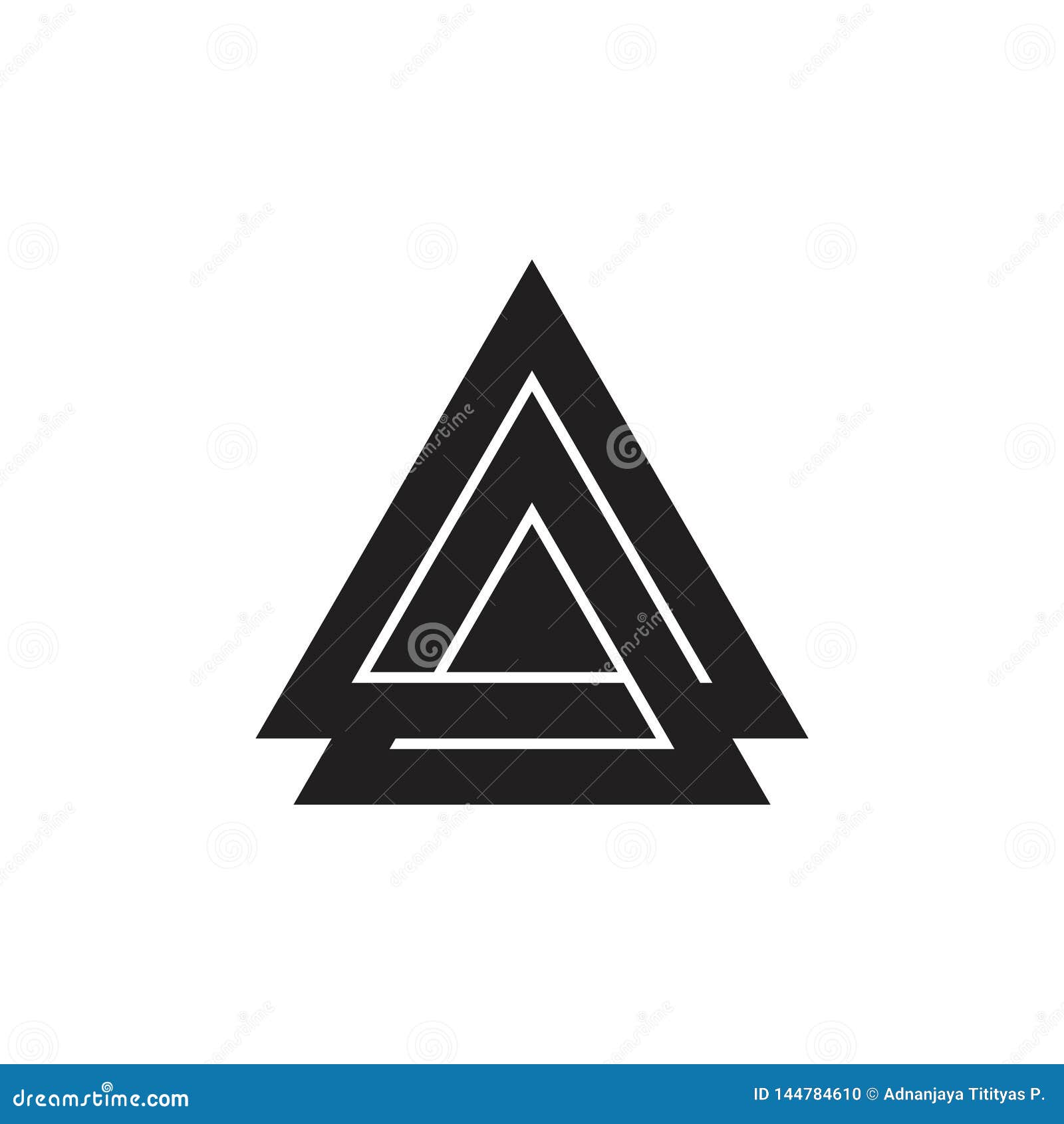 Abstract Letter a Linked Triangle Arrow Geometric Logo Vector Stock ...