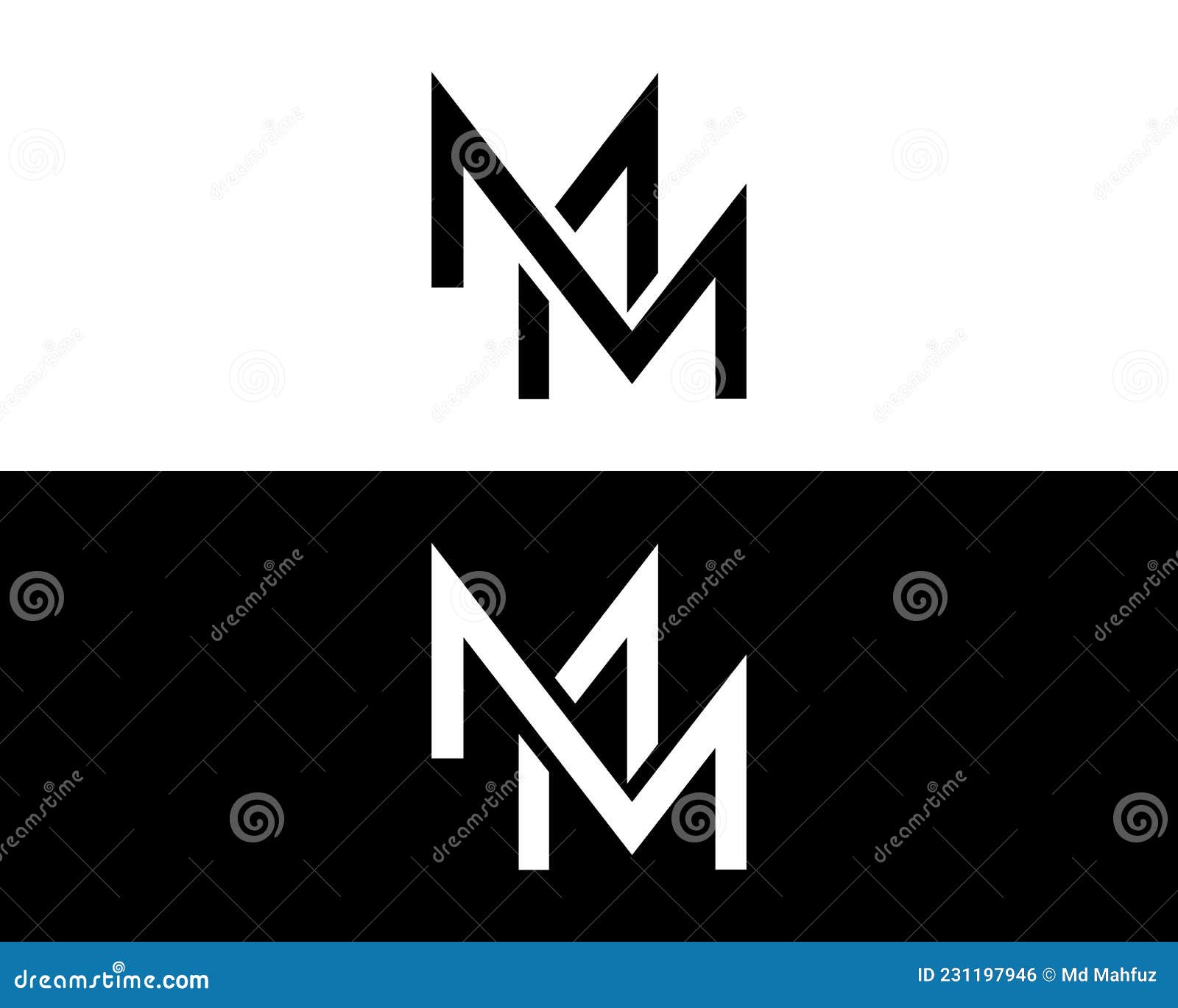 Modern Letter M Mm Logo