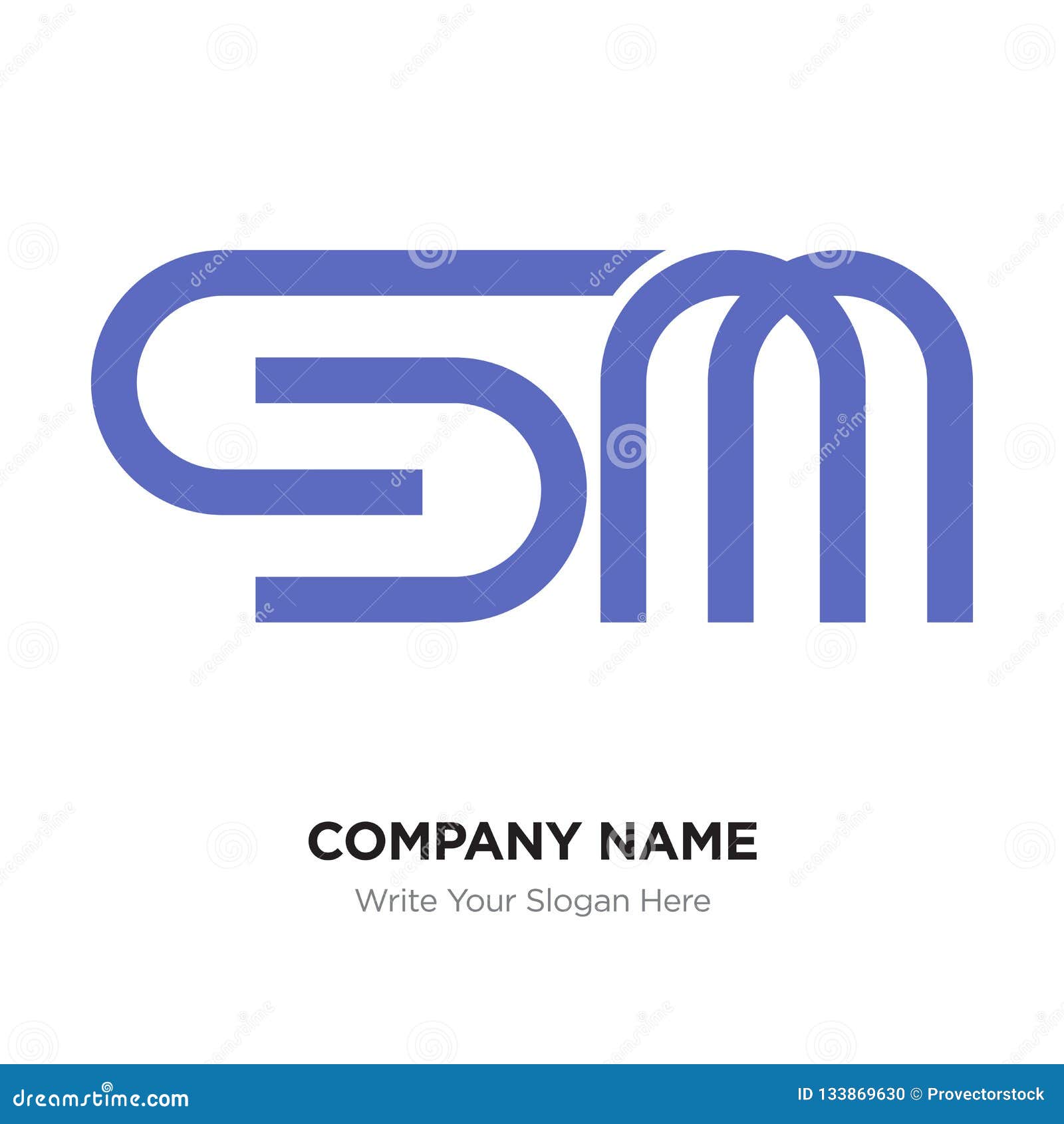Abstract Letter Sm Logo Design Template Purple Alphabet Initial Stock Vector Illustration Of Letter Alphabet