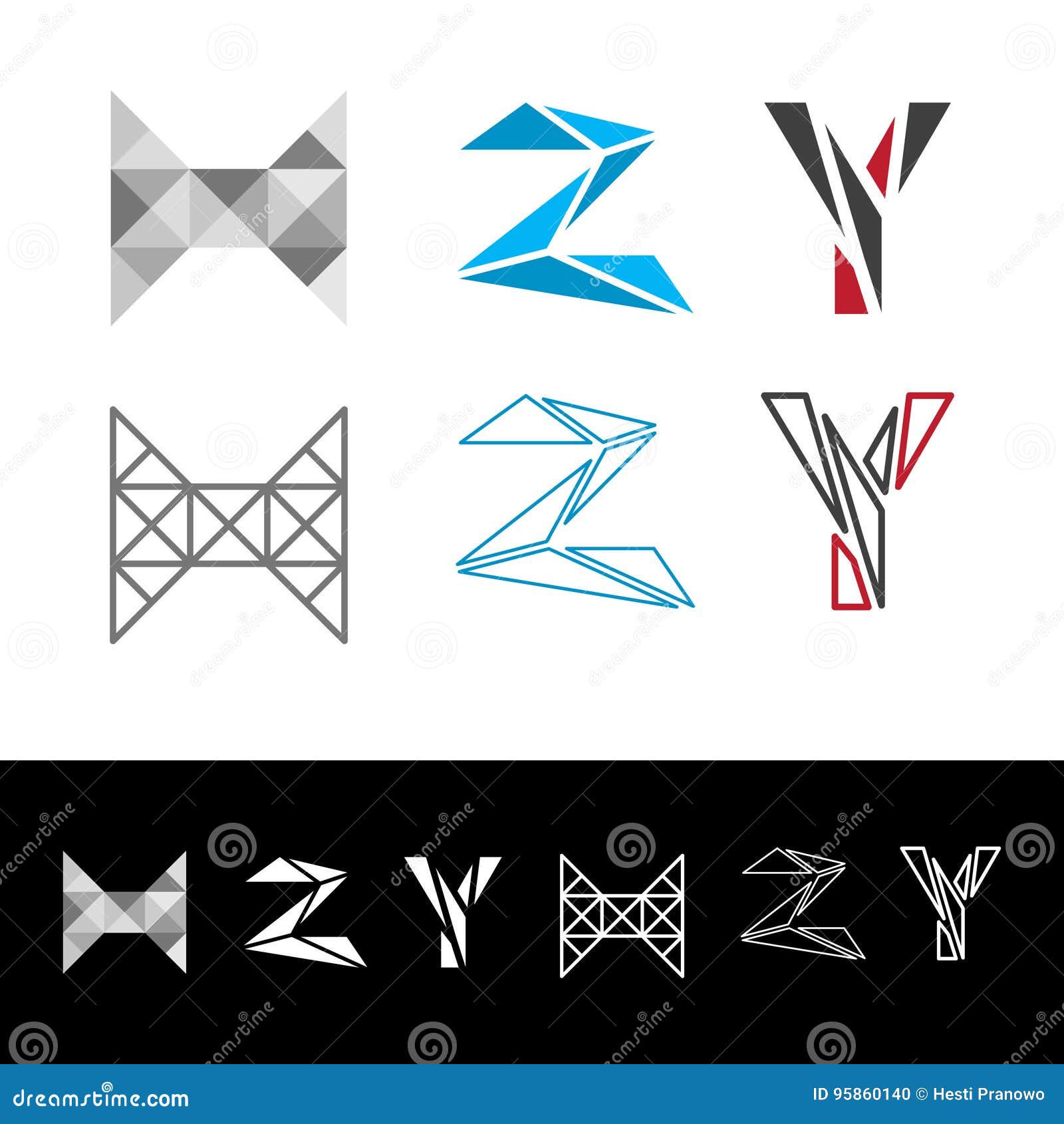 Abstract Letter Y Logotype Universal Geometric Symbol 