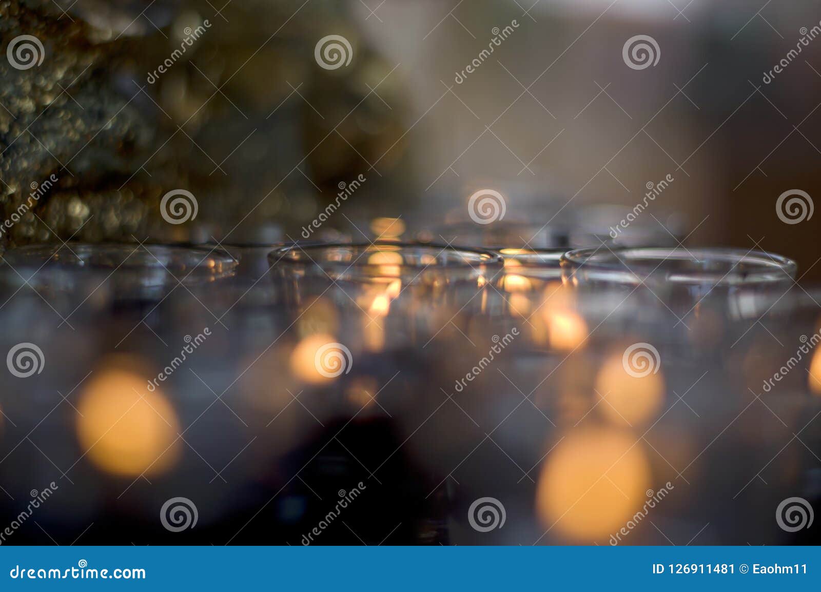 Abstract Light from Candle for Background Stock Image - Image of