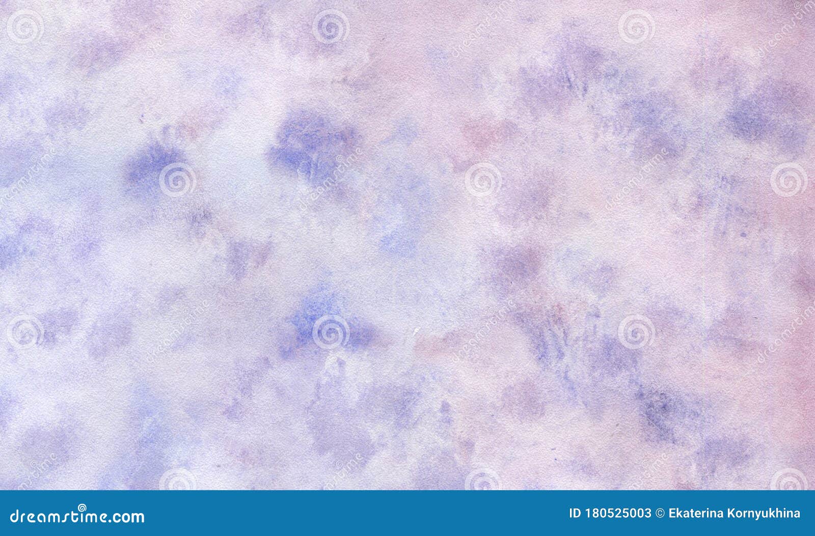 Abstract Light Color Watercolor Background. Hand Drawn Blue, Purple ...