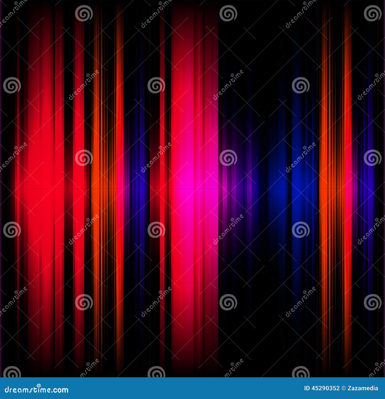 Abstract Light Effect Music Red and Black Background Stock Illustration