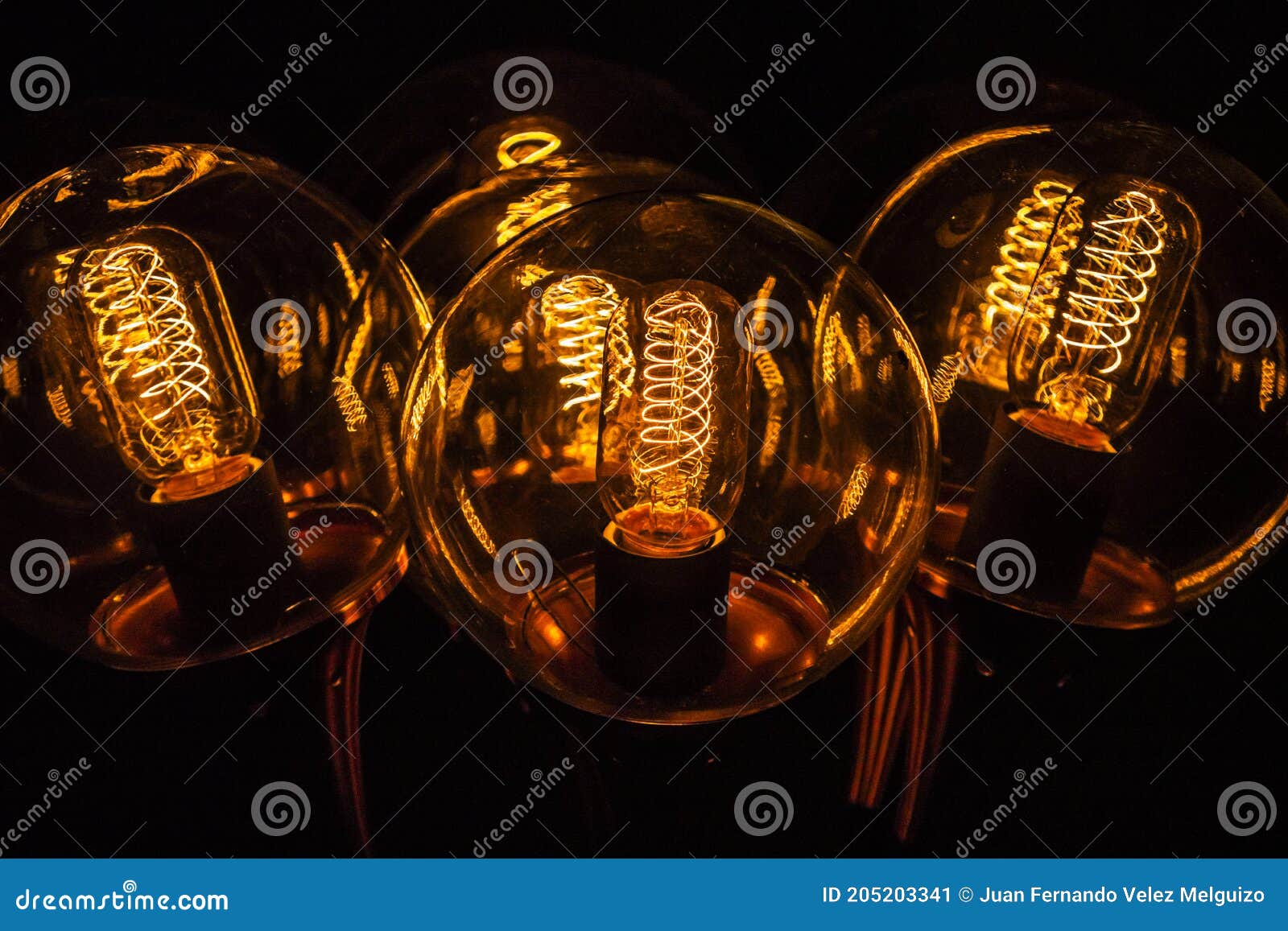 abstract light filaments light bulb closeup